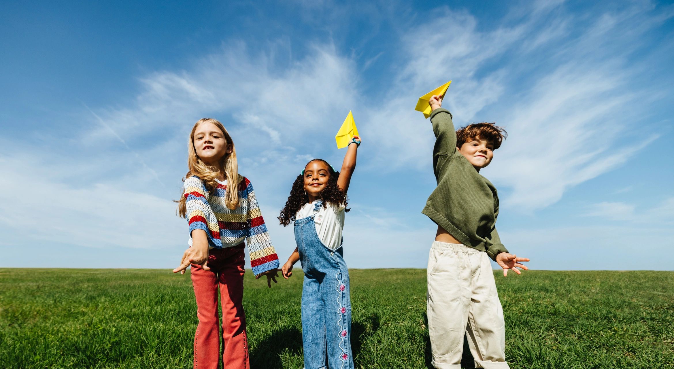 Children playing outdoors together